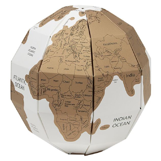 Globe terrestre &agrave; gratter H.23 cm