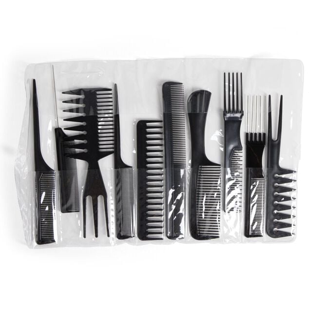 Lot de 10 peignes formes diff&eacute;rentes