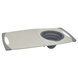 Planche à découper avec passoire rétractable silicone 56x29,5cm