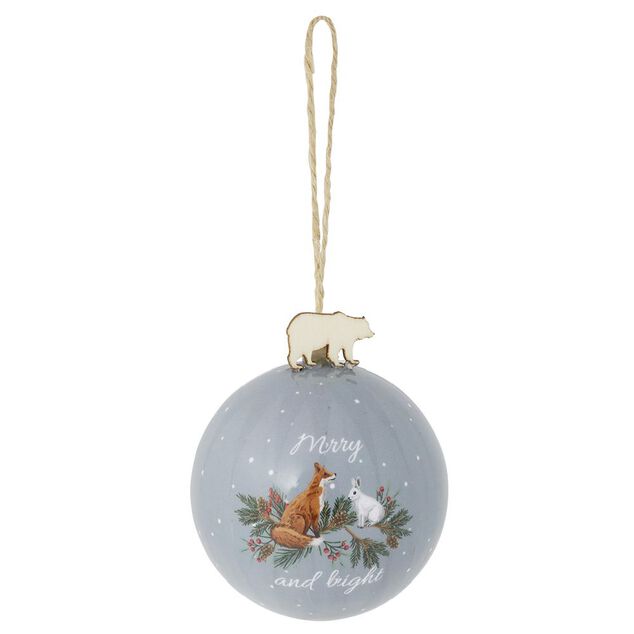 Boule de No&euml;l for&ecirc;t de No&euml;l &Oslash;8cm - 3 mod&egrave;les