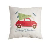 Coussin Noël effet lin Merry Christmas 40x40cm