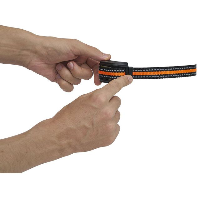 Collier de dressage &eacute;tanche sonore vibration noir et orange pour chien