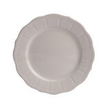 Assiette dessert grès festonnée marron x4 Ø19cm