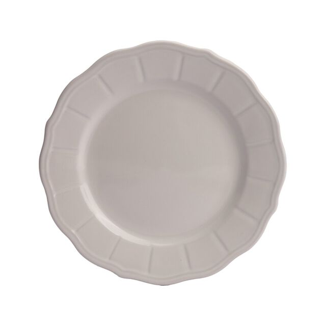 Assiette dessert grès festonnée marron x4 Ø19cm