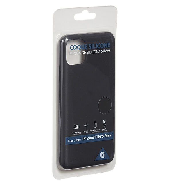 Coque en silicone iPhone Pro Max noir
