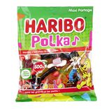 Bonbon Haribo Polka vert sachet 500g