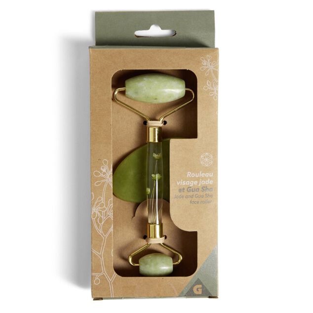 Set rouleau visage jade et Gua Sha
