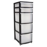 Tour de rangement 5 tiroirs L37xl26,8xH81,5cm