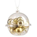 Petite boule de Noël polystyrène doré Ø3cm x12