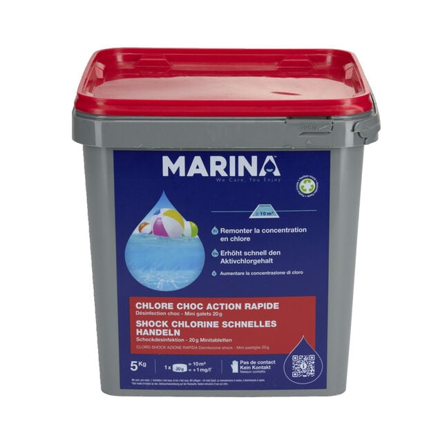 Chlore choc pastille 20g Marina 5kg