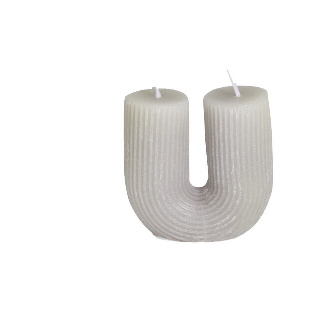 Bougie forme U 8x3,3xH7,5cm - 3 coloris