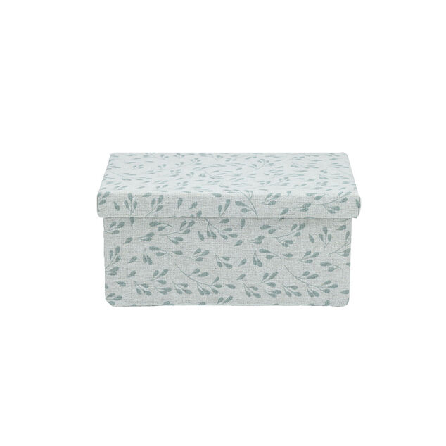 Bo&icirc;te de rangement en carton et coton 27,5x12,5xH17,5cm mod&egrave;le 2 - Taille M