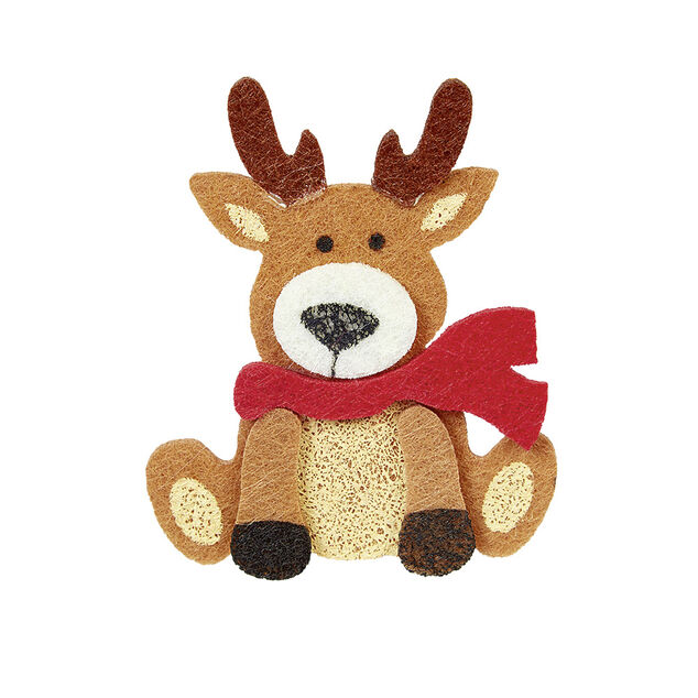 Stickers de No&euml;l renne en feutrine x6