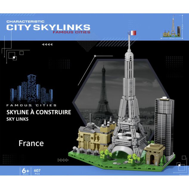 Bloc de construction Skyline 593 pi&egrave;ces (4 mod&egrave;les)