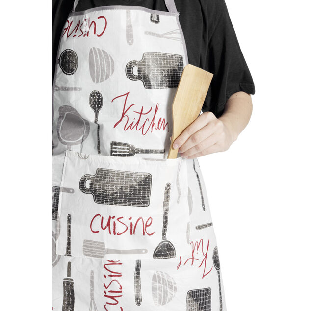 Tablier de cuisine avec inscriptions 72x65cm