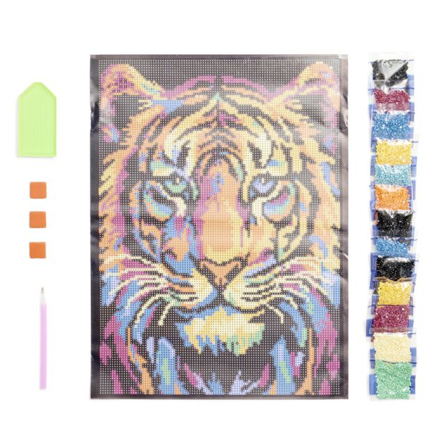 Kit créatif broderie diamants 30x40cm - 3 modèles