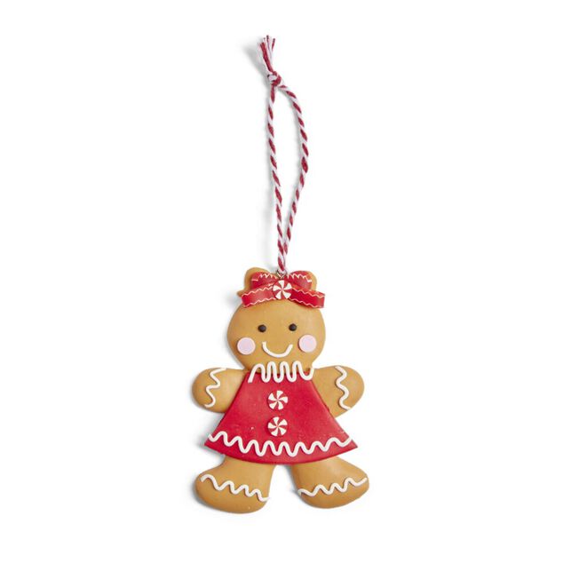 Bonhomme pain d'&eacute;pices &agrave; suspendre en argile H10cm (2 mod&egrave;les)