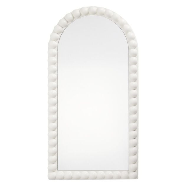 Miroir arche bord boule plastique gris 41x80cm