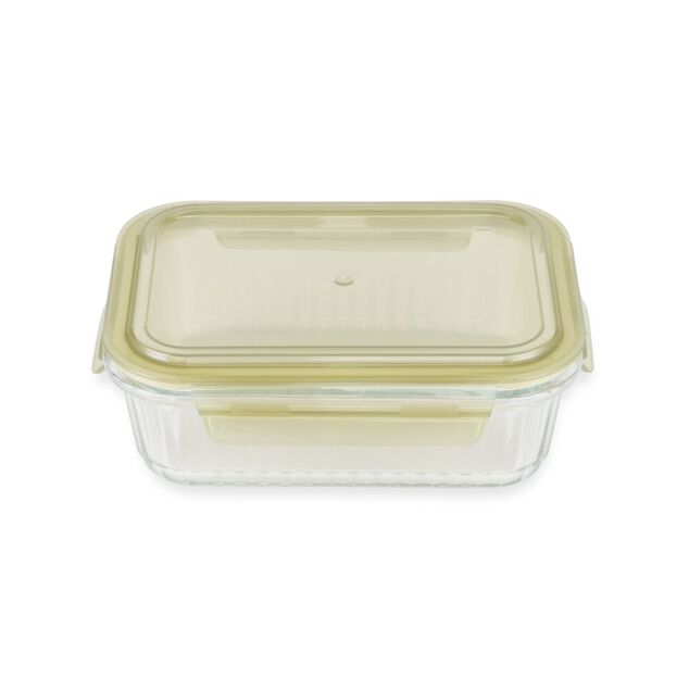 Bo&icirc;te de conservation en verre avec couvercle plastique 640ml