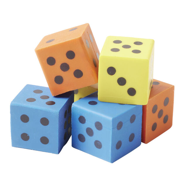 Gomme caoutchouc forme dés x6
