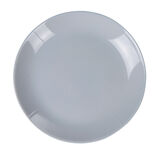 Assiette &agrave; dessert ronde verre Luminarc Diwali grise &Oslash;20cm