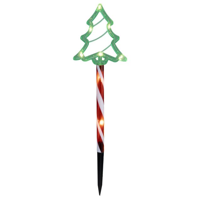 D&eacute;coration de No&euml;l &agrave; planter x6 lumineux 48LED &eacute;toile ou sapin H45cm (2 mod&egrave;les)