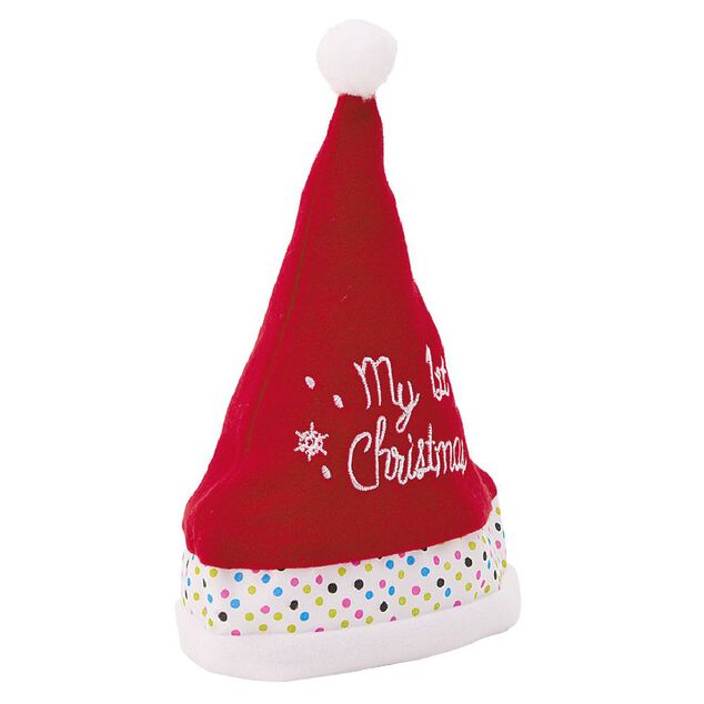 Bonnet et Bavoir brod&eacute;s pour b&eacute;b&eacute; de No&euml;l