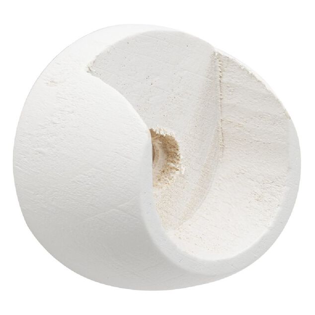 Support pour tringle naissance en bois certifi&eacute; FSC&reg; Blanc &Oslash;20 mm x2