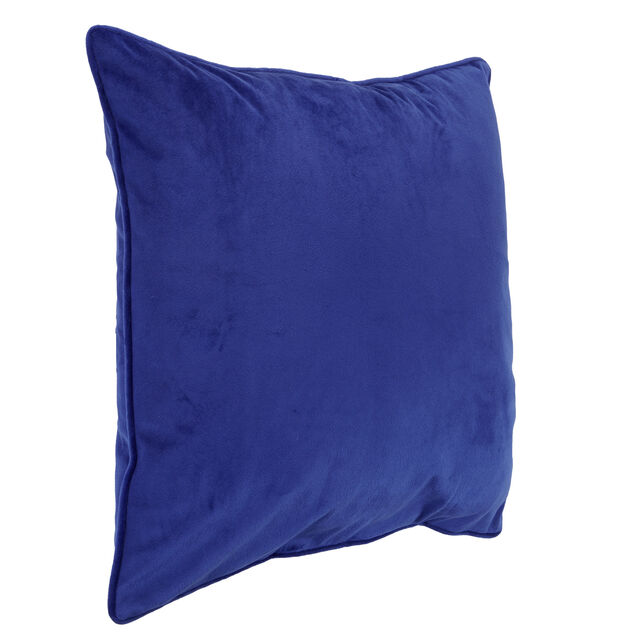 Housse de coussin en velours bleu nuit