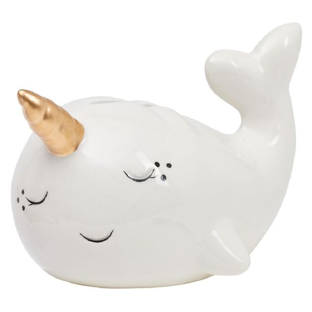 Tirelire enfant c&eacute;ramique blanc