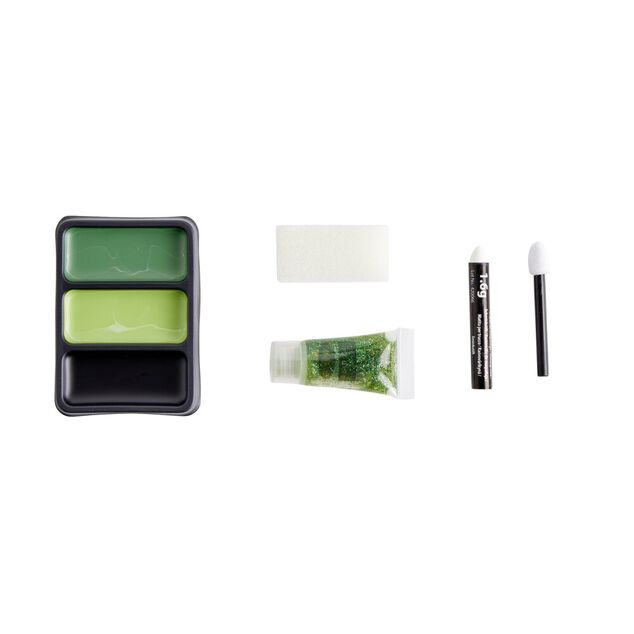 Maquillage Halloween alien vert