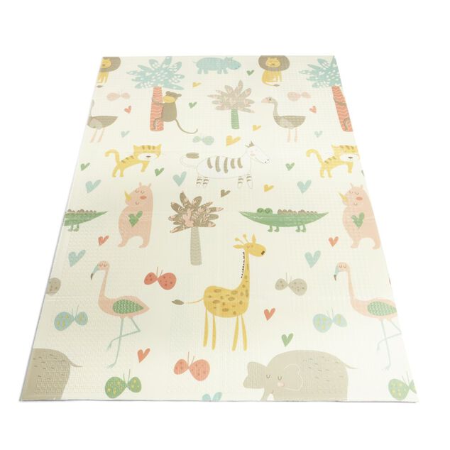 Tapis de jeu enfant th&egrave;me animaux 180x120cm
