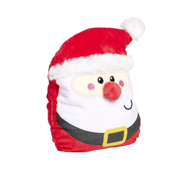 Bouillote Père Noël rouge et blanc 15,5x16,5cm