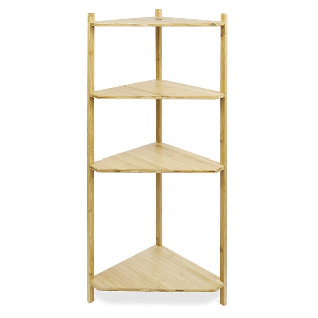 &Eacute;tag&egrave;re d'angle bambou 4 niveaux