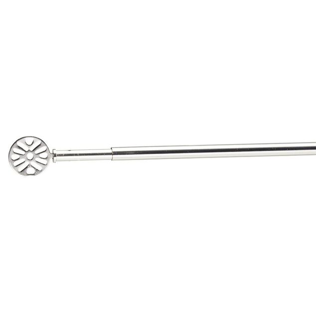 Tringle extensible vitrage décor bilboa gris chromé brossé L40/60cm