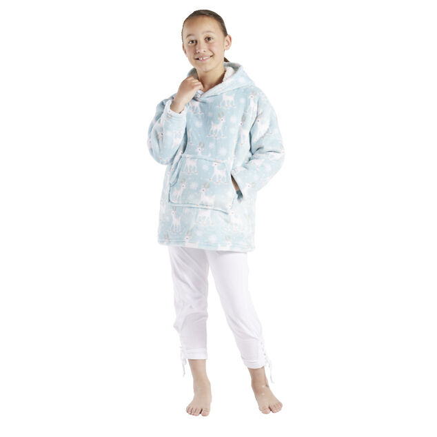 Pull plaid enfant motif renne ou dinosaure Taille unique - 2 mod&egrave;les