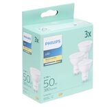 Ampoule LED GU10 X3 &eacute;clairage blanc chaud L6X5XH6 cm 50 W