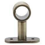 Support court m&eacute;tal cuivr&eacute; pour tringle &agrave; rideau &Oslash;2xL11,4cm