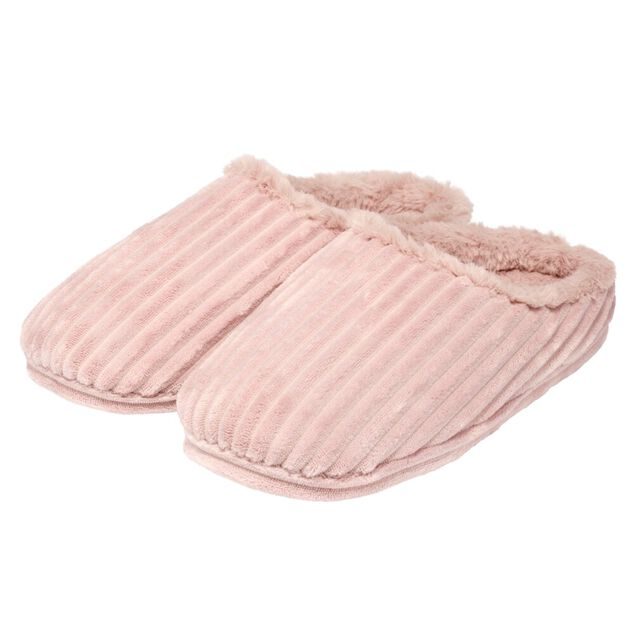 Chaussons femme c&ocirc;tel&eacute;s fourr&eacute;s roses 40/41