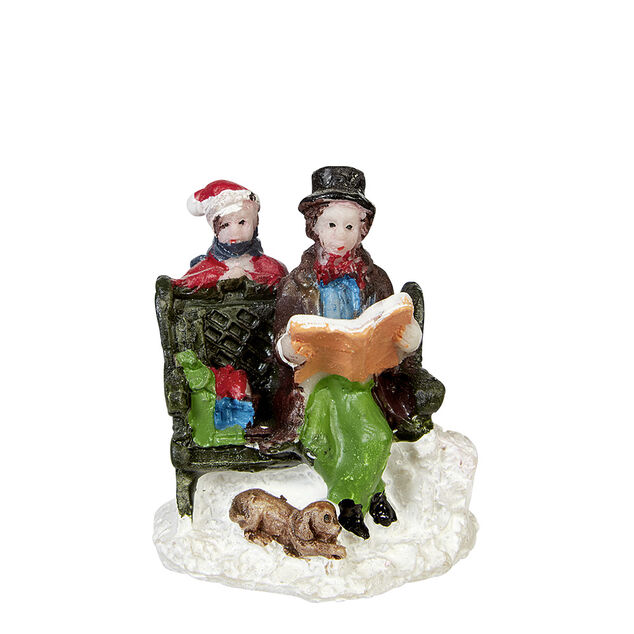 Figurine de No&euml;l pour village miniature x9