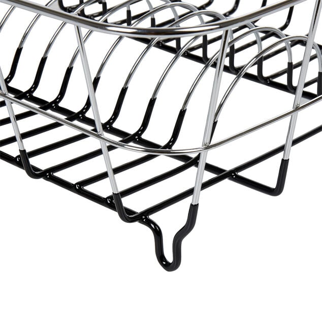 Égouttoir à vaisselle gris et noir