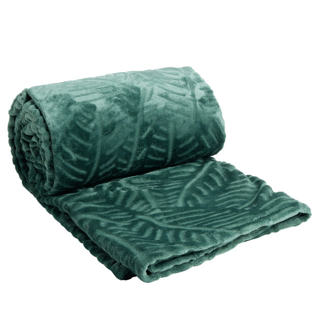 Plaid emboss&eacute; 180x200cm 100% polyester couleur unie (4 mod&egrave;les)