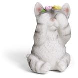 Chaton décoratif plastique gris - 2 modèles