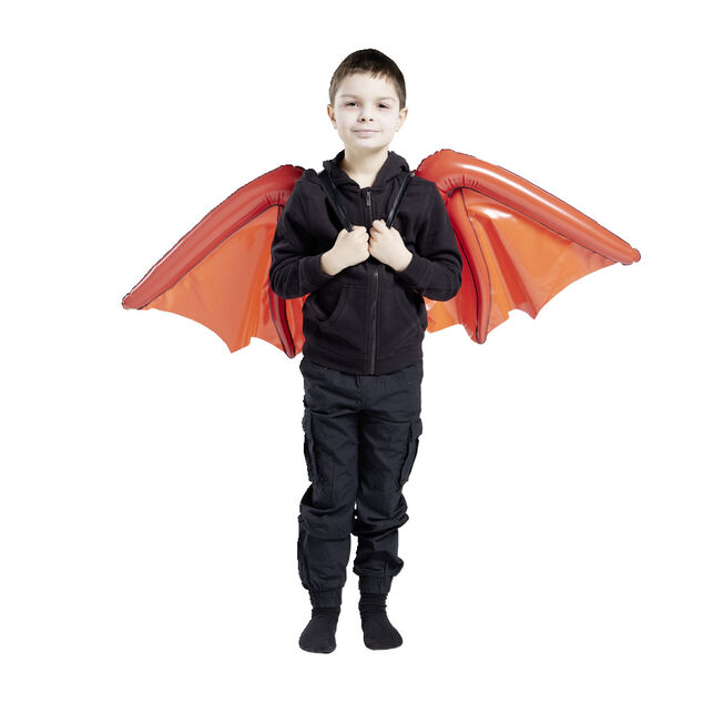 Ailes gonflables araign&eacute;e Halloween noires et rouges - Taille unique