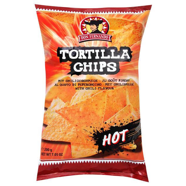 Tortillas chips au ma&iuml;s go&ucirc;t piment doux 200g