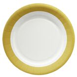 Lot de 10 assiettes en carton &Oslash;23 cm dor&eacute;