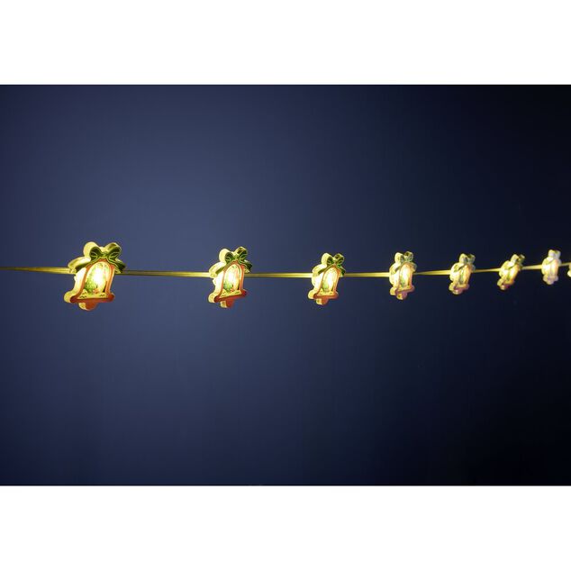 Guirlande lumineuse cloches de No&euml;l LED L120cm