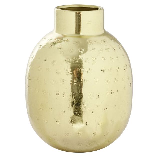 Vase en m&eacute;tal dor&eacute; H15cm