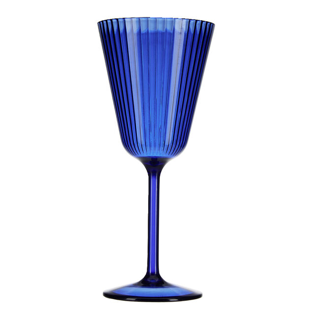 Verre à pied plastique bleu 25cl