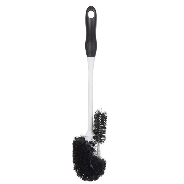 Brosse WC avec brossette int&eacute;gr&eacute;e et manche d&eacute;tachable
